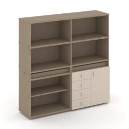 Набор 10 Тумба двойная с надставкой ES.NB.2V-10